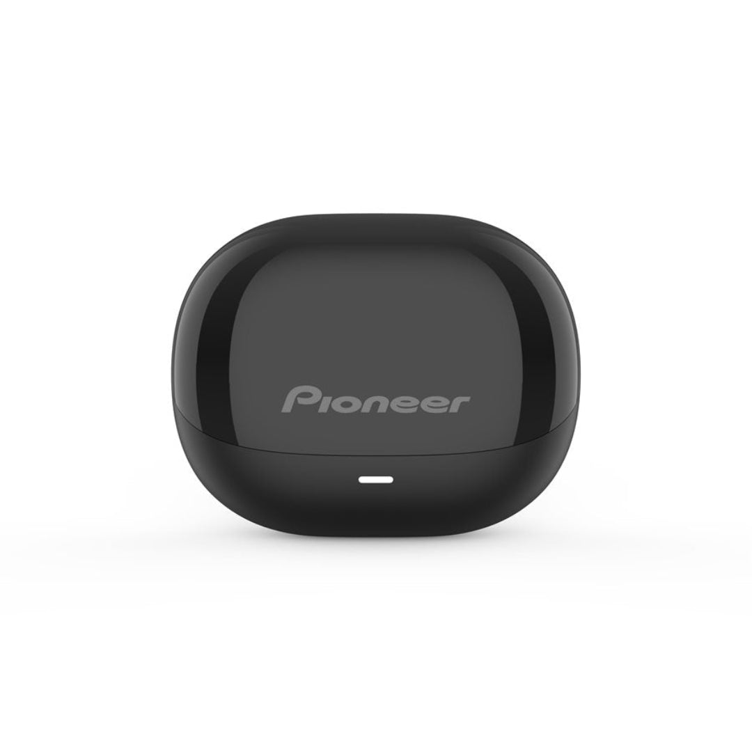 Black Pioneer electronic device on a white background