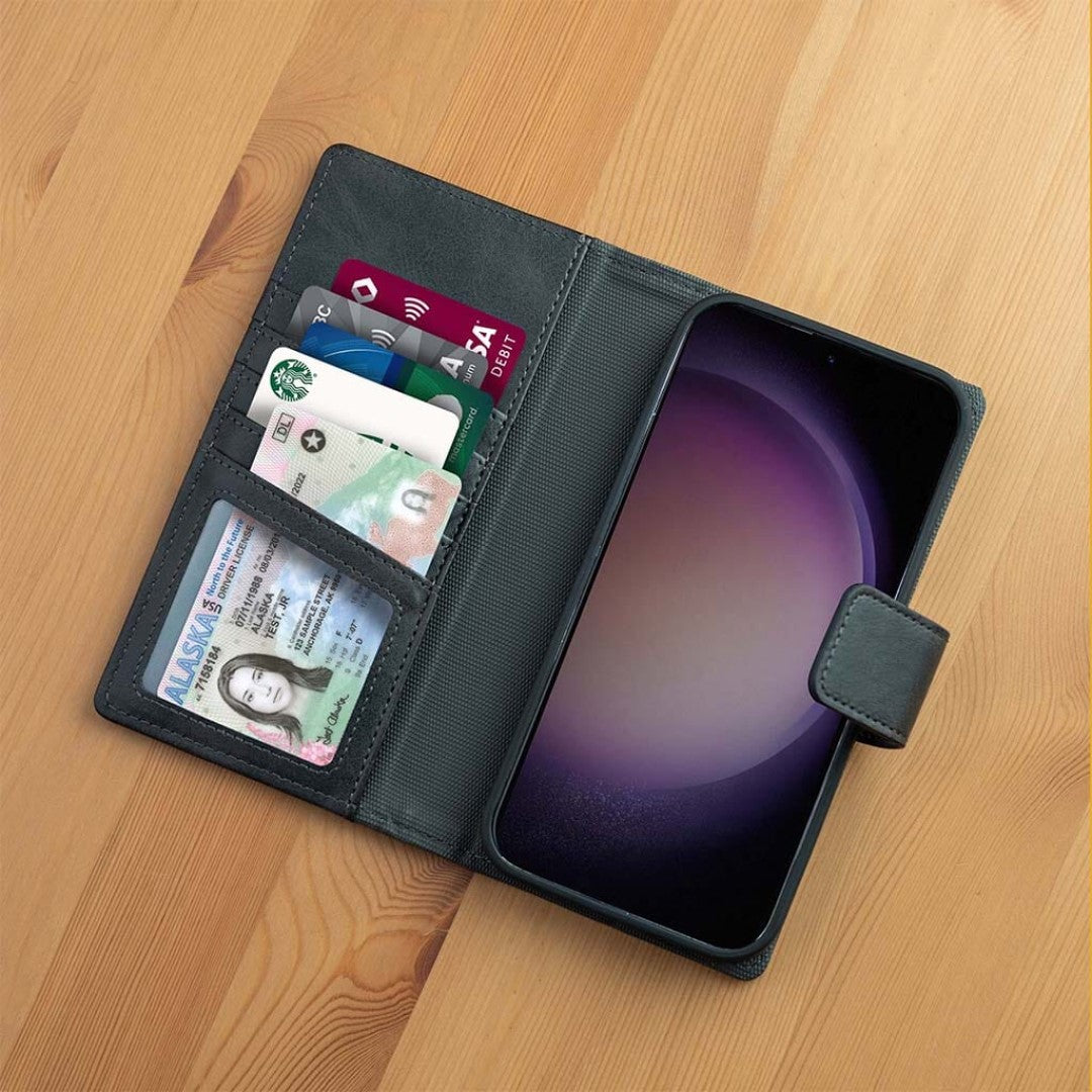 5th Ave Case + Magnetic Wallet - Samsung Galaxy S23 - Black