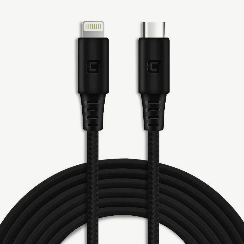 Braided USB-C to Lightning Cable 2M (6FT) Black