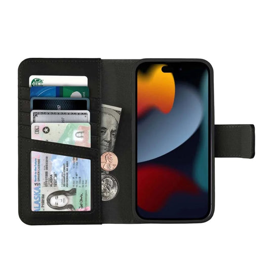 5th Ave Case + Magnetic Wallet - iPhone 14- Black