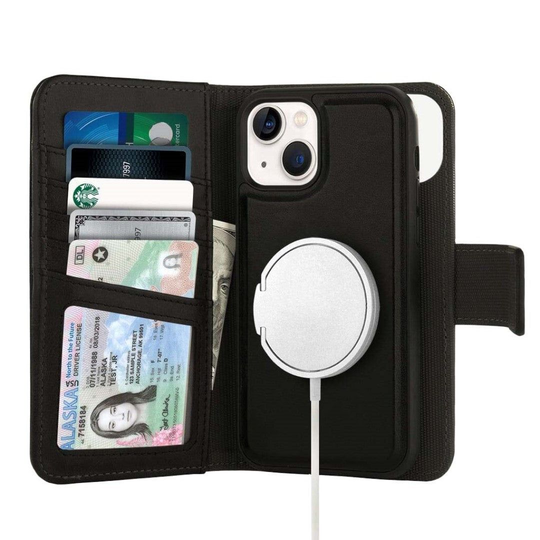 5th Ave Case + Magnetic Wallet - iPhone 14- Black