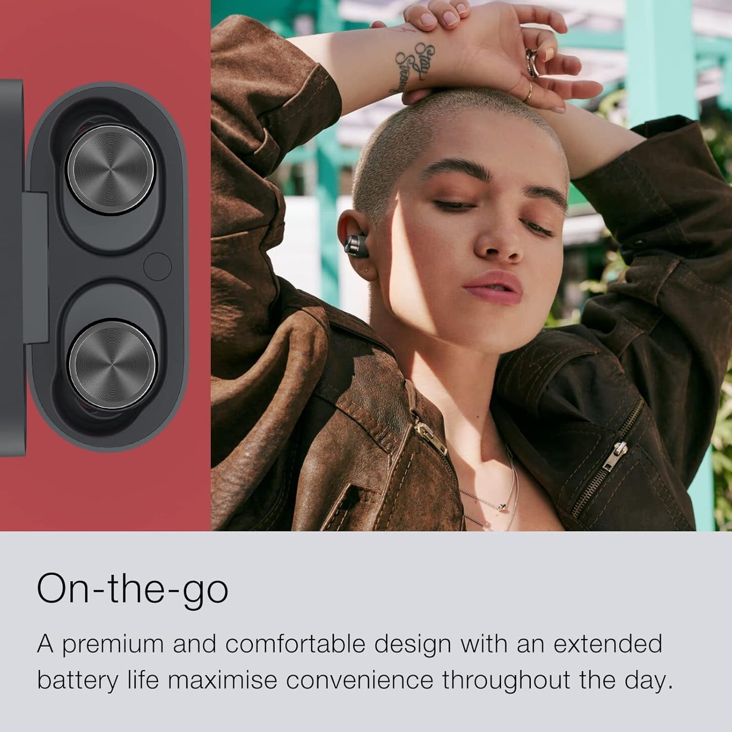 Bowers & Wilkins Pi5 S2 True Wireless Earbuds - Active Noise Cancellation, Qualcomm aptX Technology, Bluetooth, Crystal-Clear Calls, Wireless & 15-Minute Quick Charging, Storm Grey