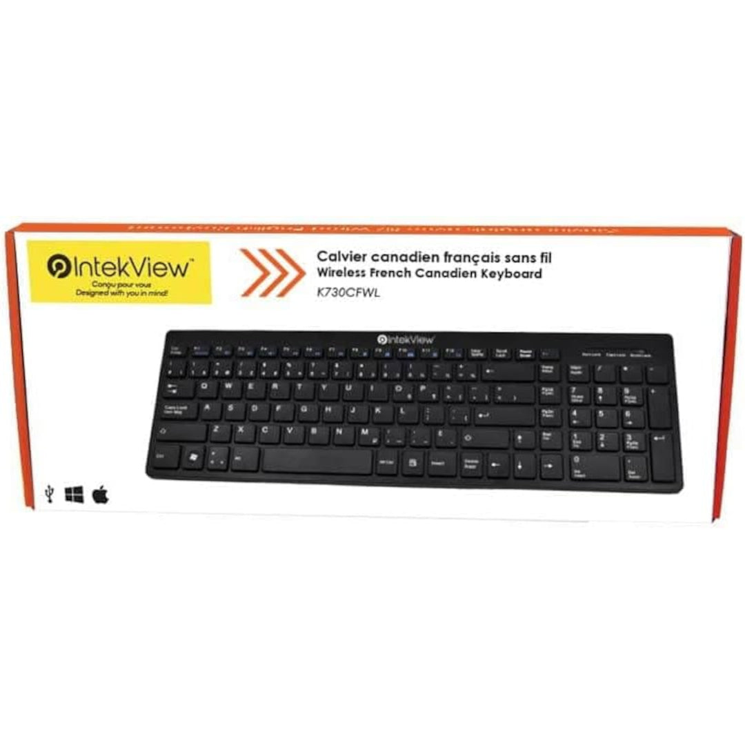 Clavier Ultra Mince IntekView V.2 Canadien Français Sans fil