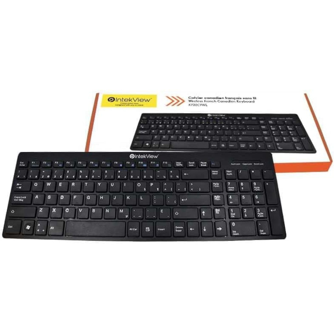 Clavier Ultra Mince IntekView V.2 Canadien Français Sans fil