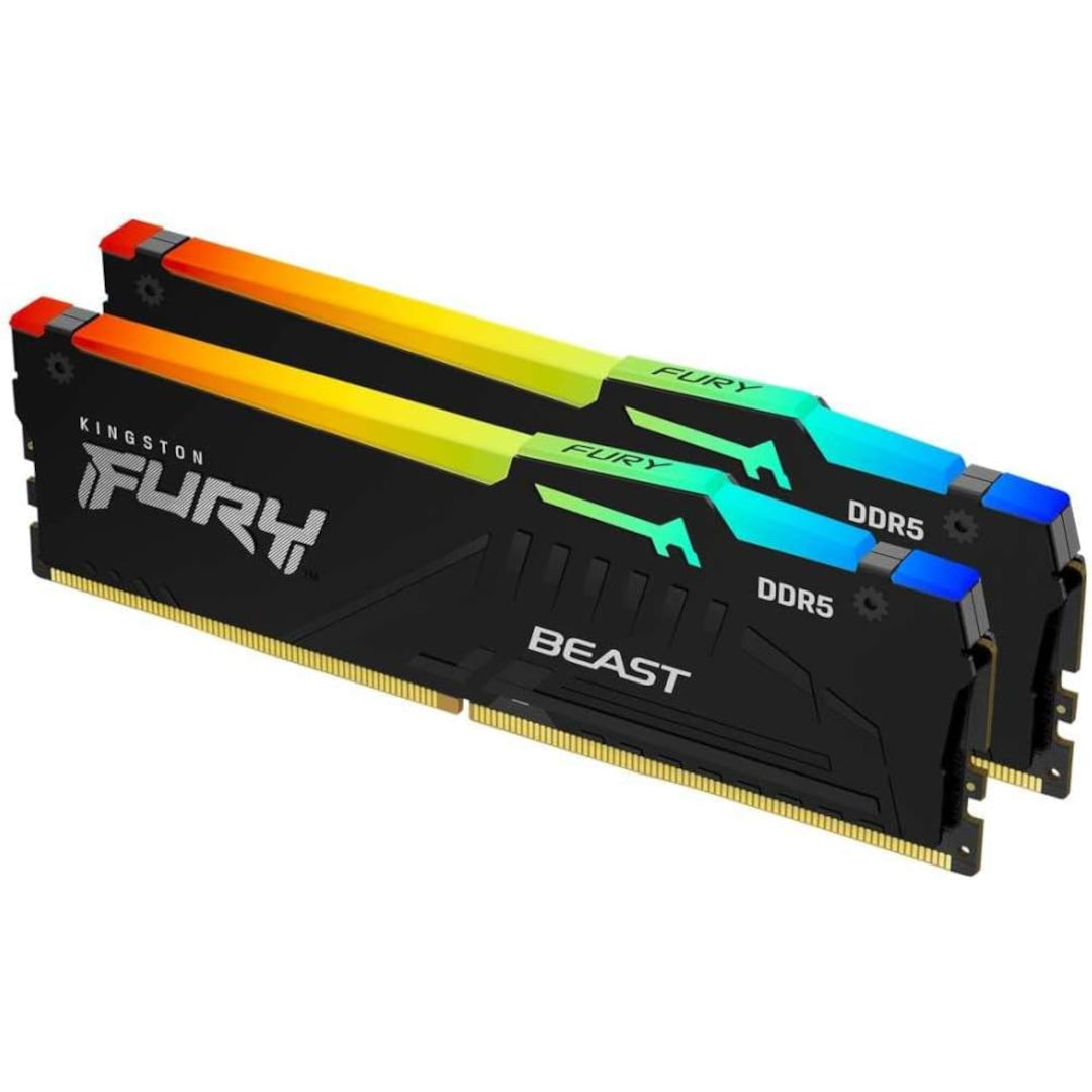 Kingston 64GB 5600MT/s DDR5 CL36 DIMM (Kit of 2) FURY Beast RGB EXPO