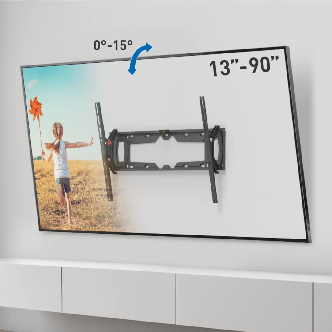 Barkan - Support mural fixe pour téléviseur de 13 à 90 pouces à largeur réglable