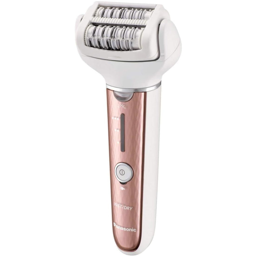 Panasonic ESEL8A Pink Rechargeable Epilator with Pumice Stone, 9-Piece Set