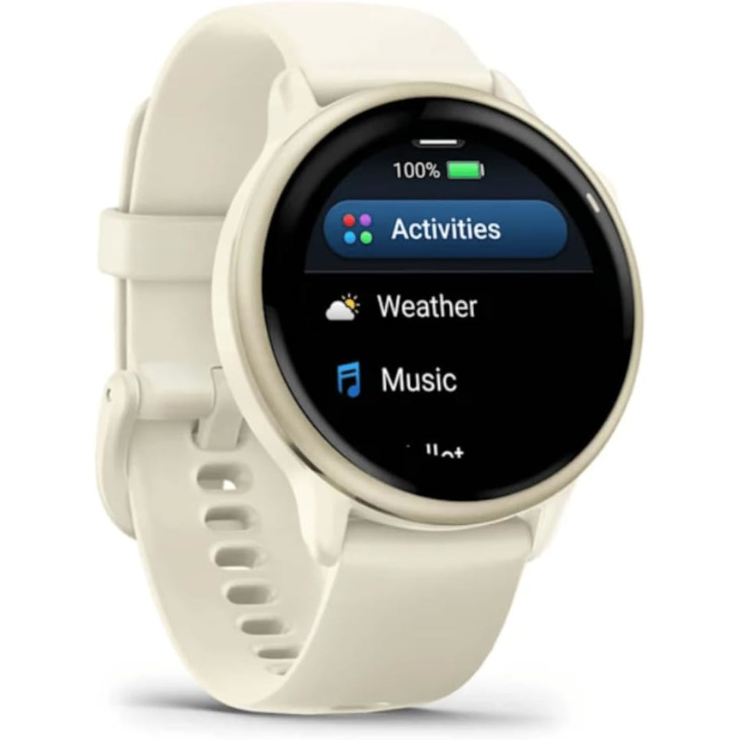 Garmin vívoactive® 6, Health and Fitness GPS Smartwatch, AMOLED Display, Up to 11 Days of Battery, Lunar Gold with Bone Band