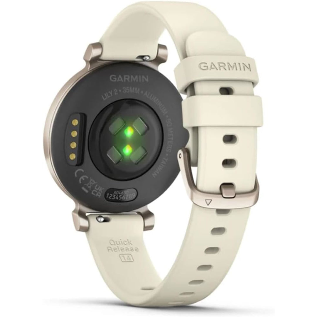 Garmin Lily 2 - Cream Gold with Coconut Silicone Band