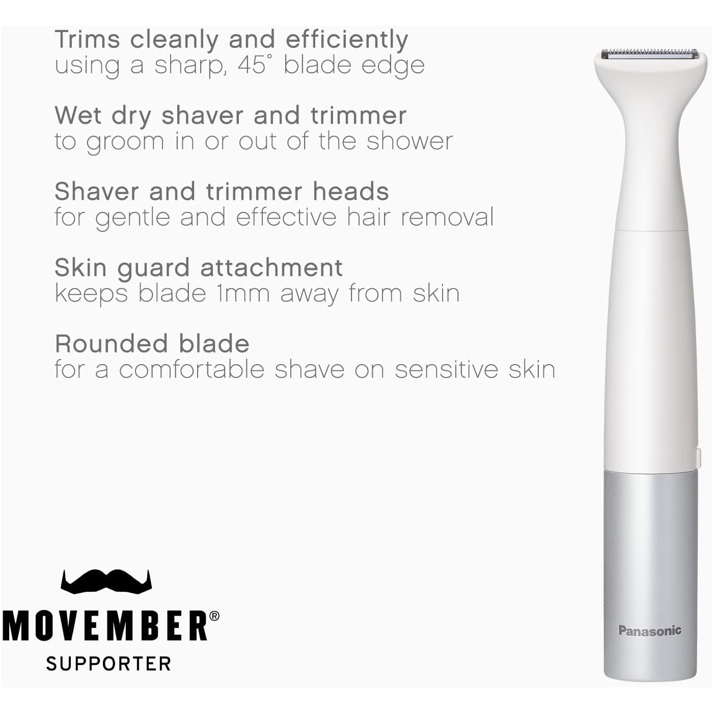 Panasonic Eswv60 Bikini Trimmer and Shaver, White, 150 grams