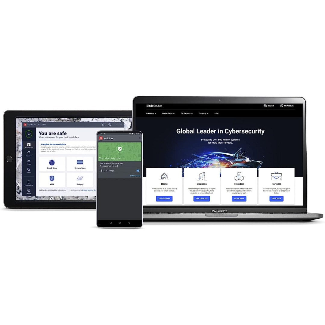 Bitdefender Antivirus Plus - 1 Year - 3 Users - Digital Download