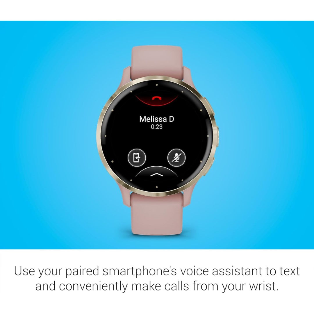 Venu 3S - Soft Gold Stainless Steel Bezel with Dust Rose Case and Silicone Band