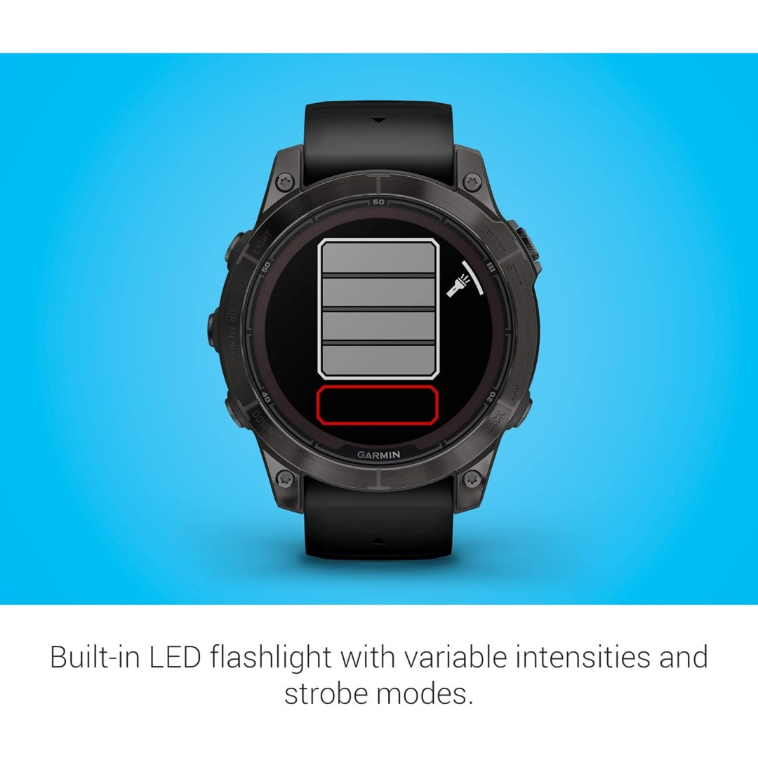 fenix 7 Pro – Sapphire Solar Edition, Carbon Gray DLC Titanium with Black Band
