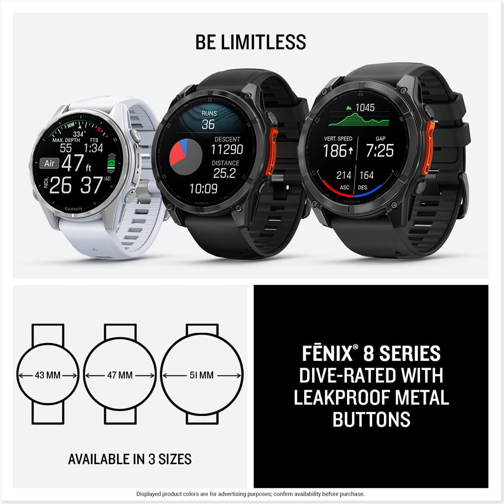 Garmin fenix 8 – 51 mm, AMOLED Slate Gray with Black Silicone Band