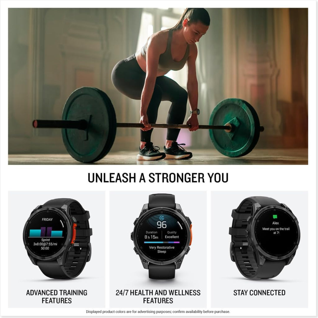 Garmin fenix 8 – 47 mm, AMOLED Slate Gray with Black Silicone Band