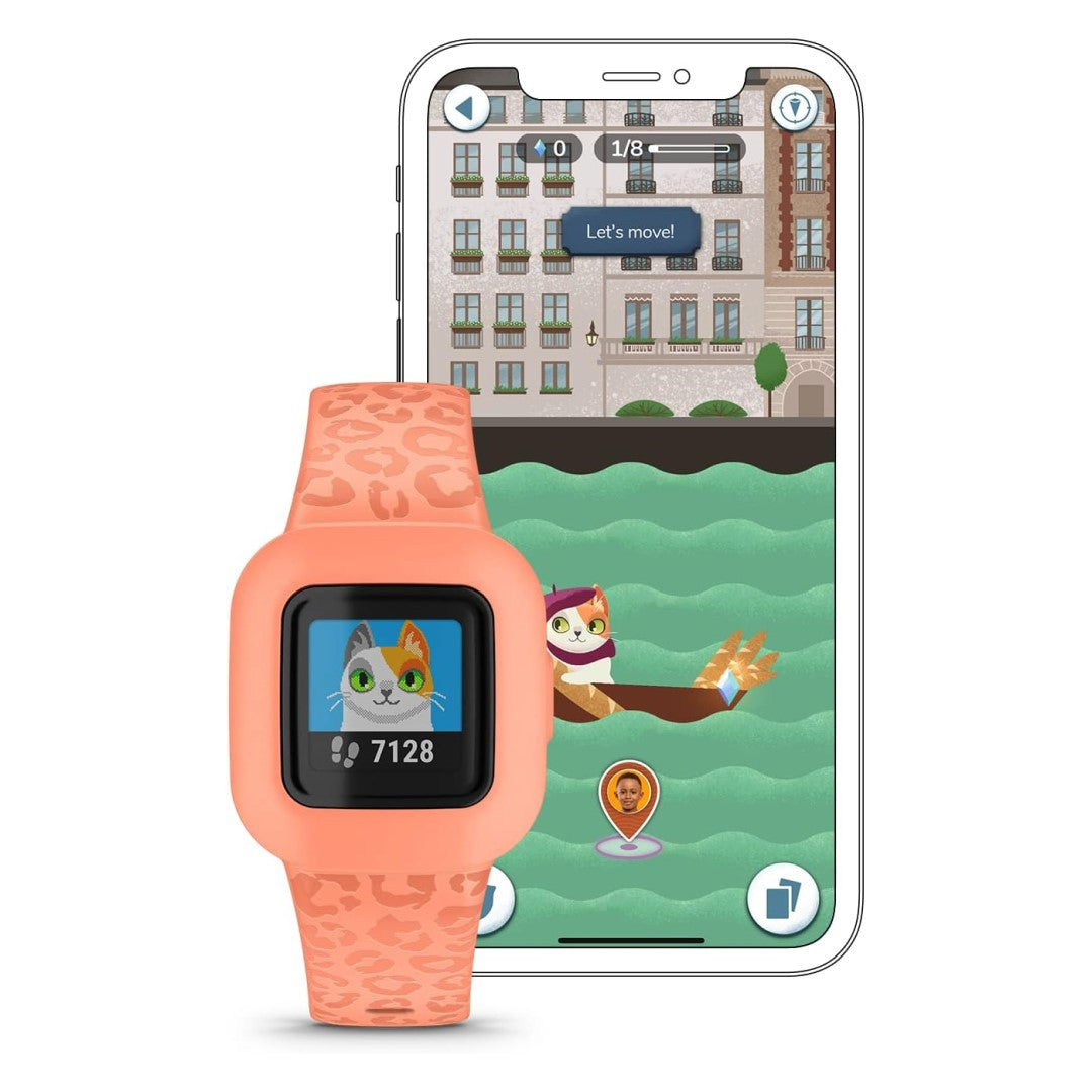 vivofit jr. 3 - Peach Leopard