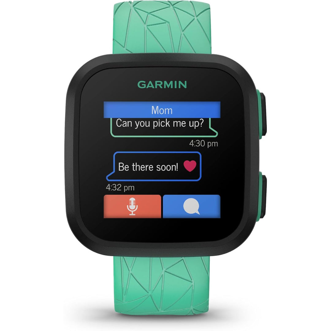 Garmin Bounce™, Kids Smartwatch, Two-Way Text and Voice Messaging, Location Tracking, Green Burst