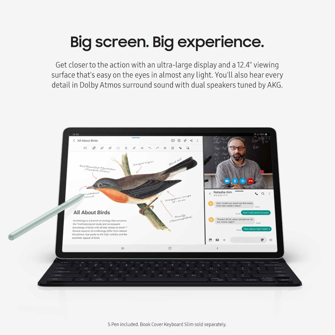 Samsung Galaxy Tab S7 FE 12.4” 64GB WiFi Android Tablet Mystic Black - Open Box