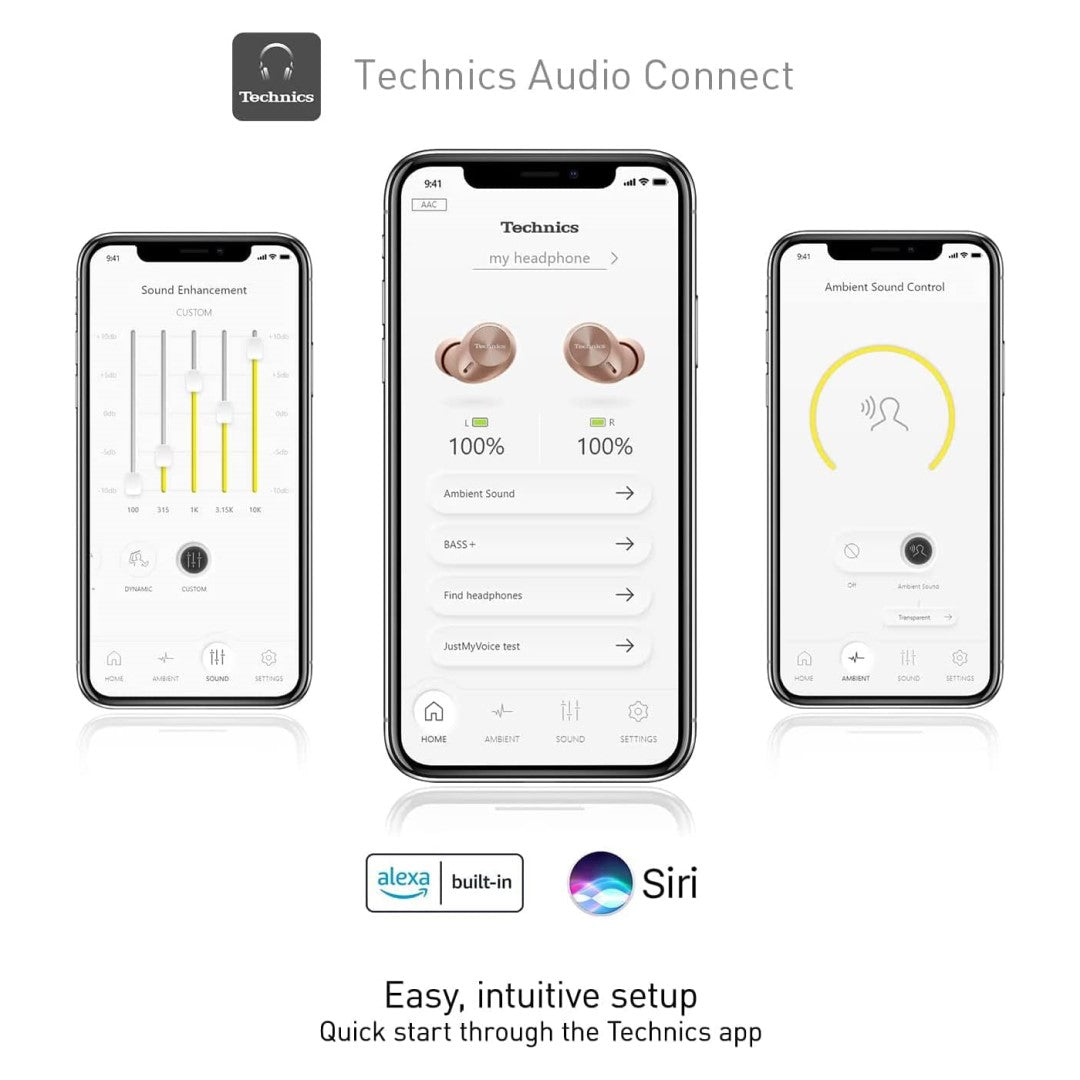 Technics EAH-AZ40 True Wireless Hi-Res Earbuds Rose Gold