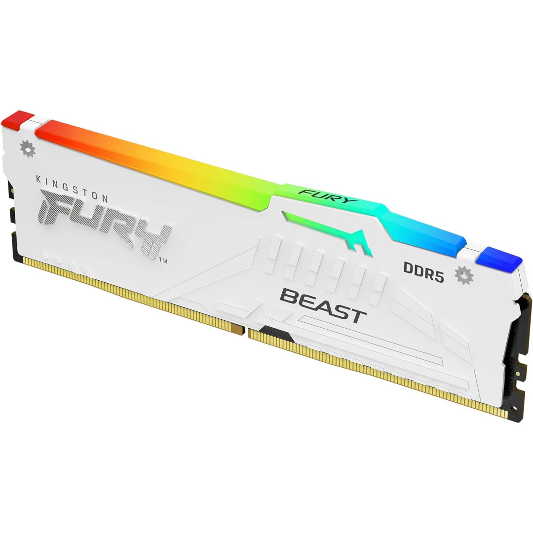 Kingston 64GB 5600MT/s DDR5 CL36 DIMM (Kit of 2) FURY Beast White RGB EXPO