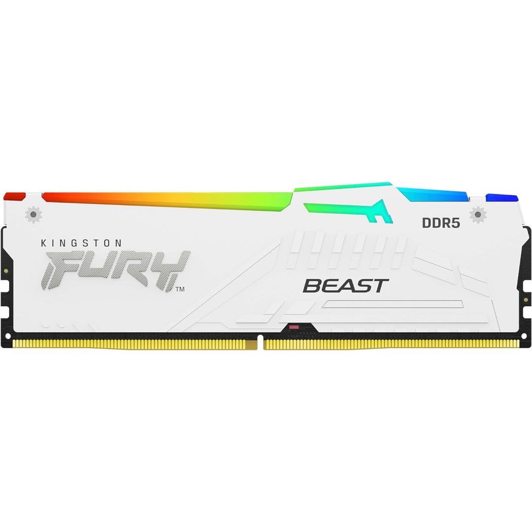 Kingston 64GB 5600MT/s DDR5 CL36 DIMM (Kit of 2) FURY Beast White RGB EXPO