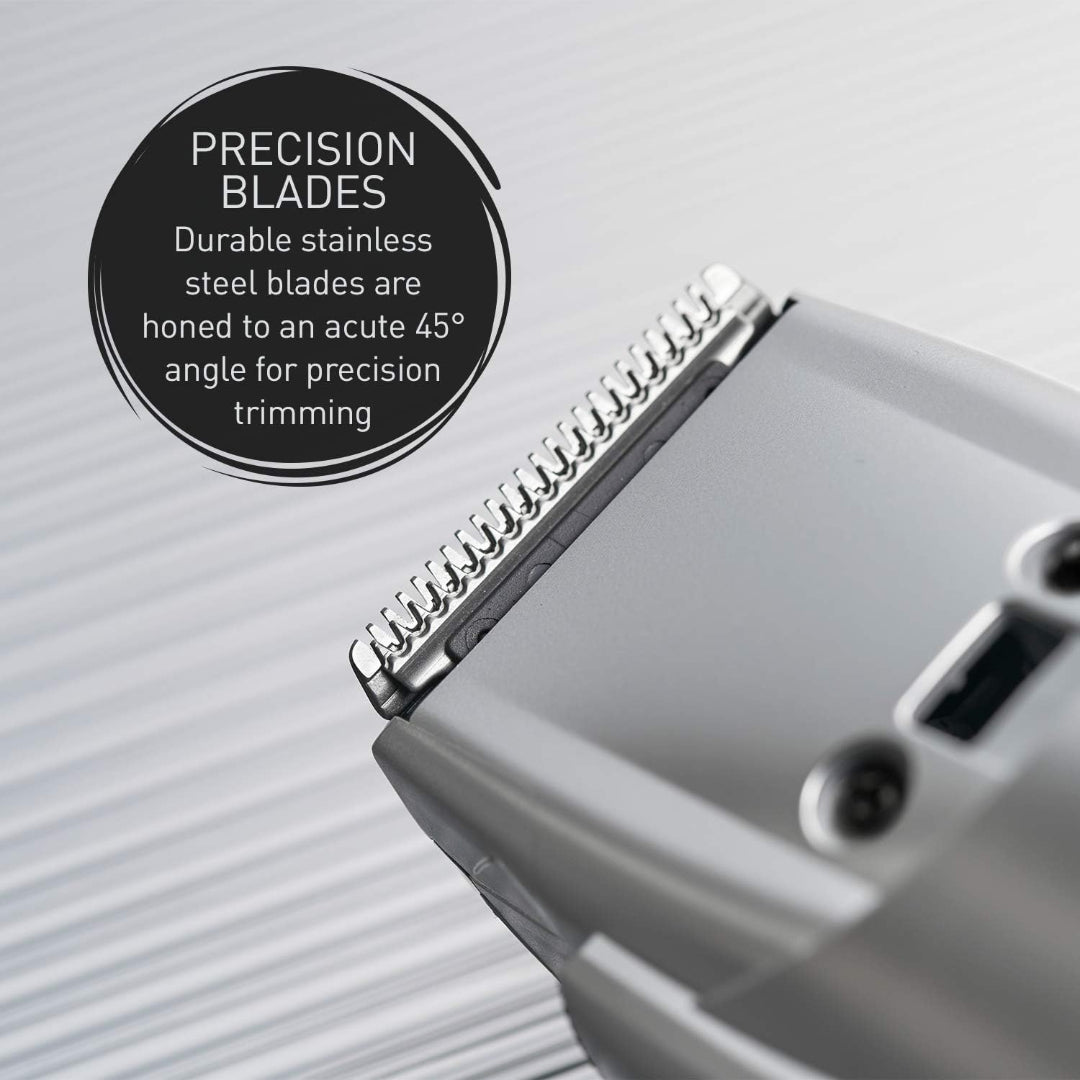 Panasonic ERGB40S Milano Rechargeable Wet/Dry Beard Trimmer, Blue and Silver