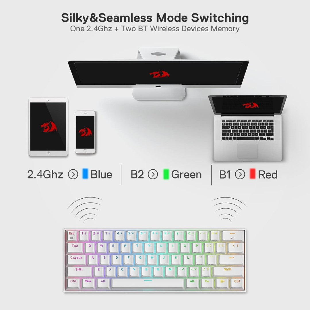 K530 Draconic 60% RGB Wireless Mechanical Keyboard Brown Switch