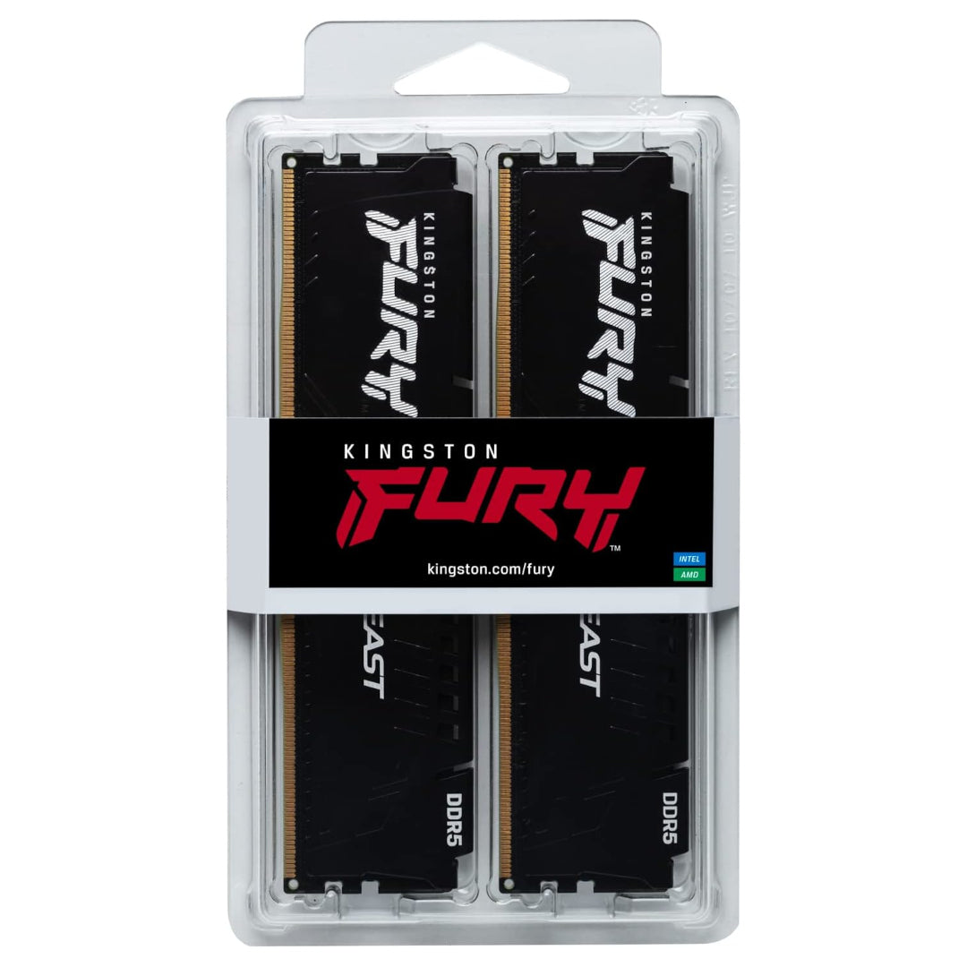 Kingston 64GB 5600MT/s DDR5 CL40 DIMM (Kit of 2) FURY Beast Black