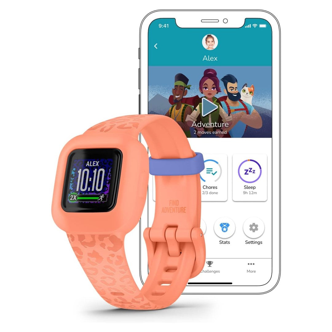 vivofit jr. 3 - Peach Leopard