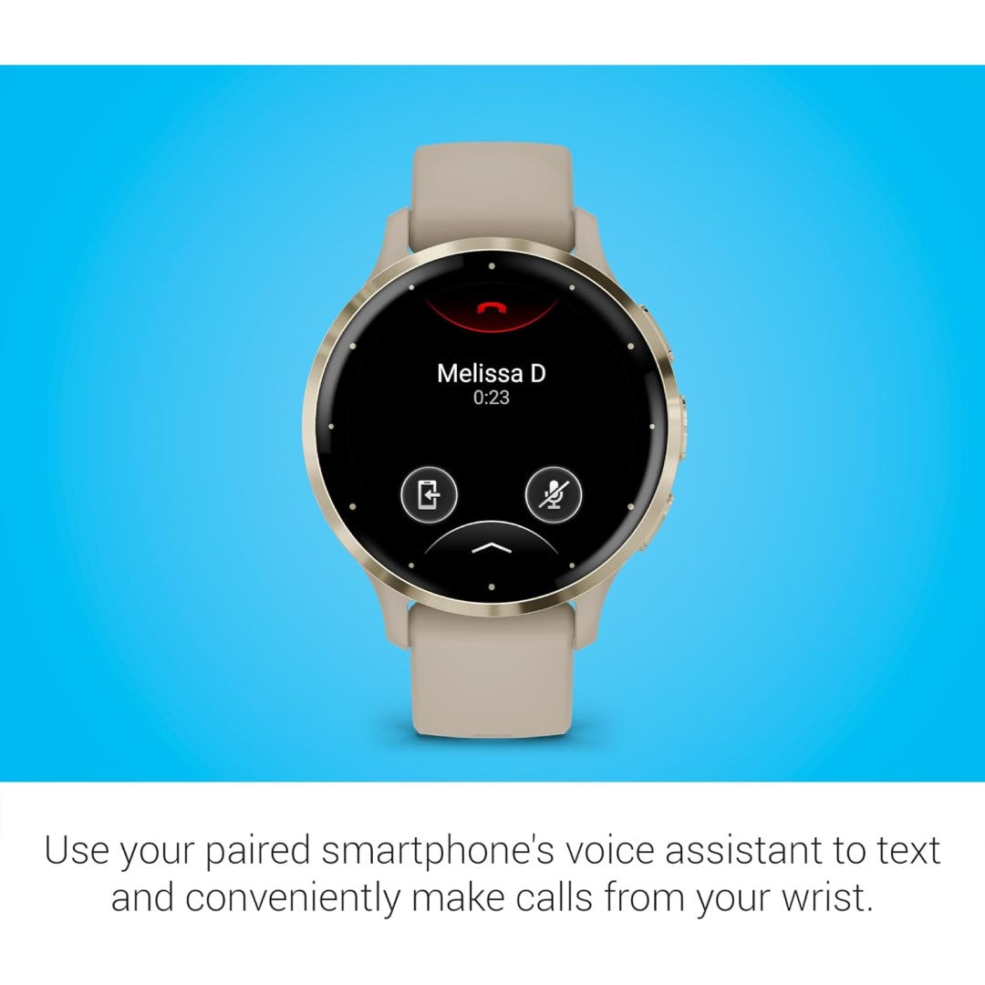 Venu 3S - Soft Gold Stainless Steel Bezel with French Gray Case and Silicone Band