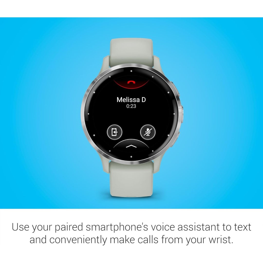 Venu 3S - Silver Stainless Steel Bezel with Sage Gray Case and Silicone Band