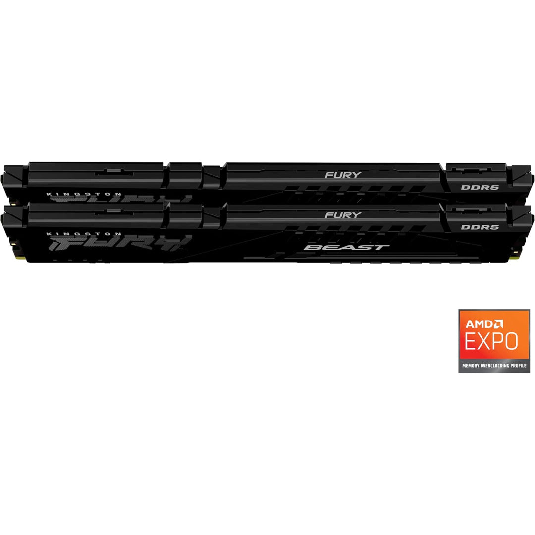 Kingston 32GB 5200MT/s DDR5 CL36 DIMM (Kit of 2) FURY Beast Black