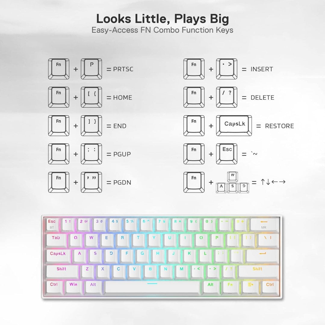 K530 Draconic 60% RGB Wireless Mechanical Keyboard Brown Switch