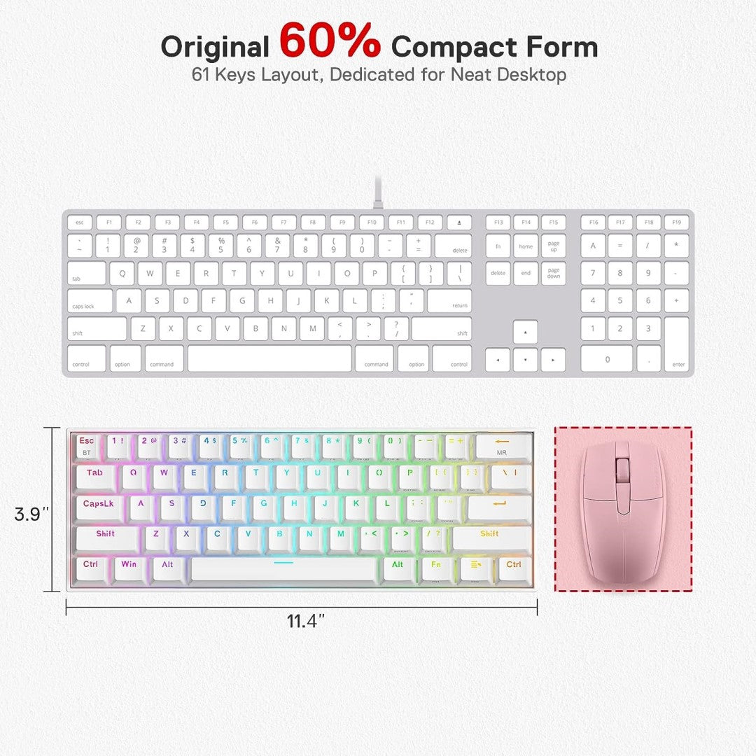 K530 Draconic 60% RGB Wireless Mechanical Keyboard Brown Switch