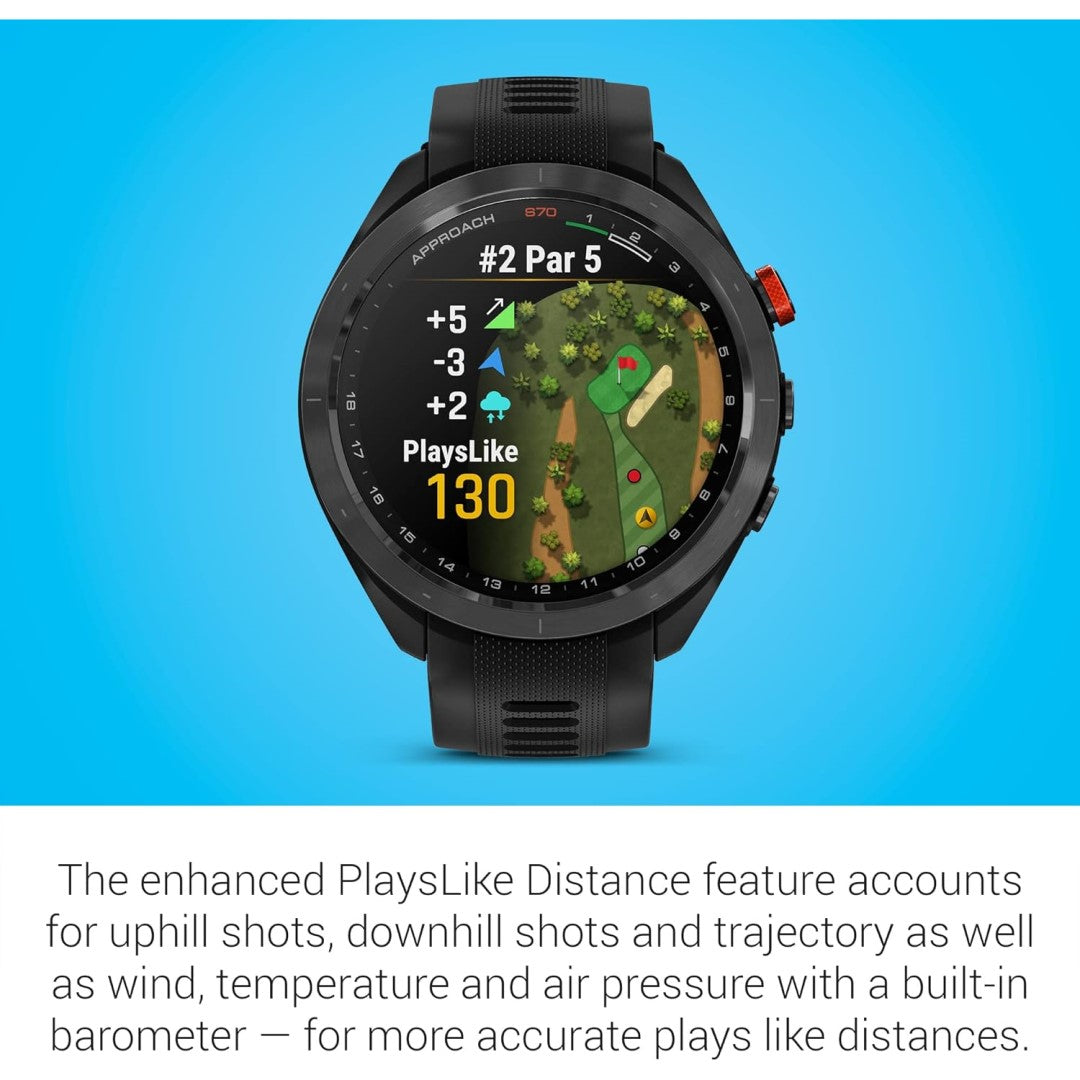 Approach S70 47 mm - Black Ceramic Bezel with Black Silicone Band