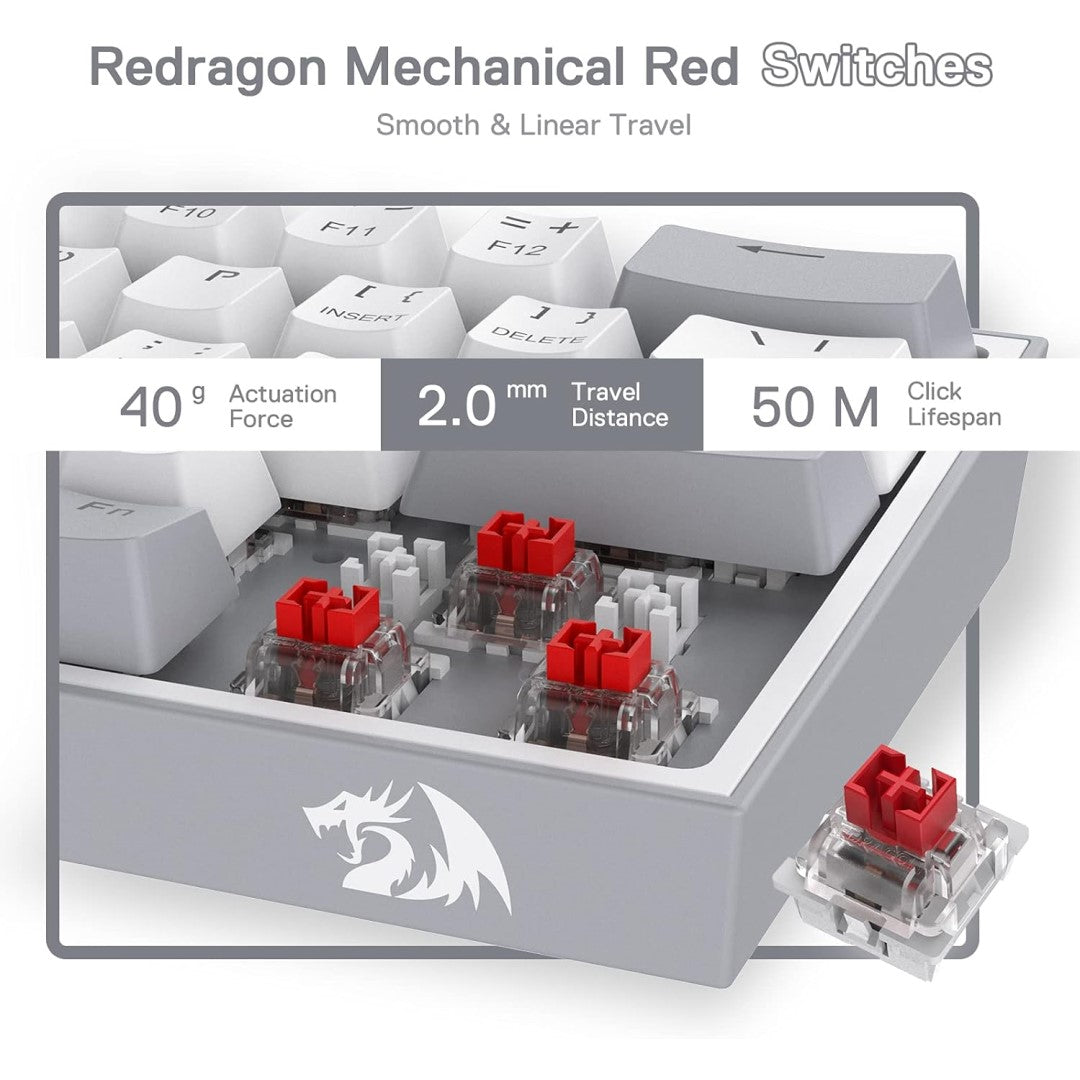 K617 Fizz 60% Compact Mechanical Keyboard Linear Red Switch