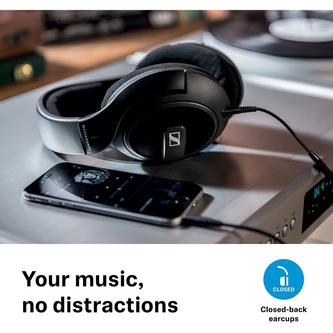 HD 569 Closed-Back Around-Ear Headphones- Black