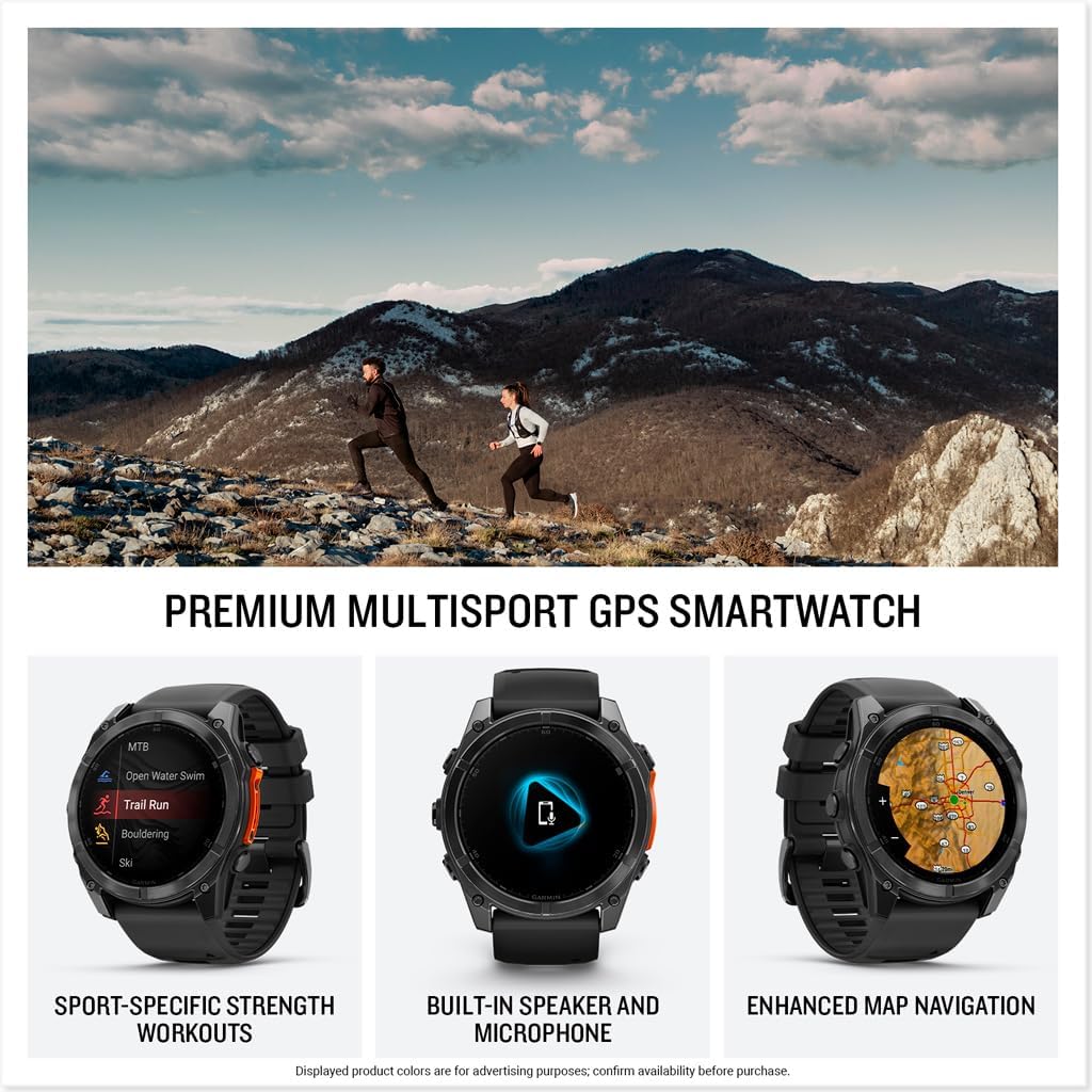 Garmin fenix 8 – 51 mm, AMOLED Slate Gray with Black Silicone Band