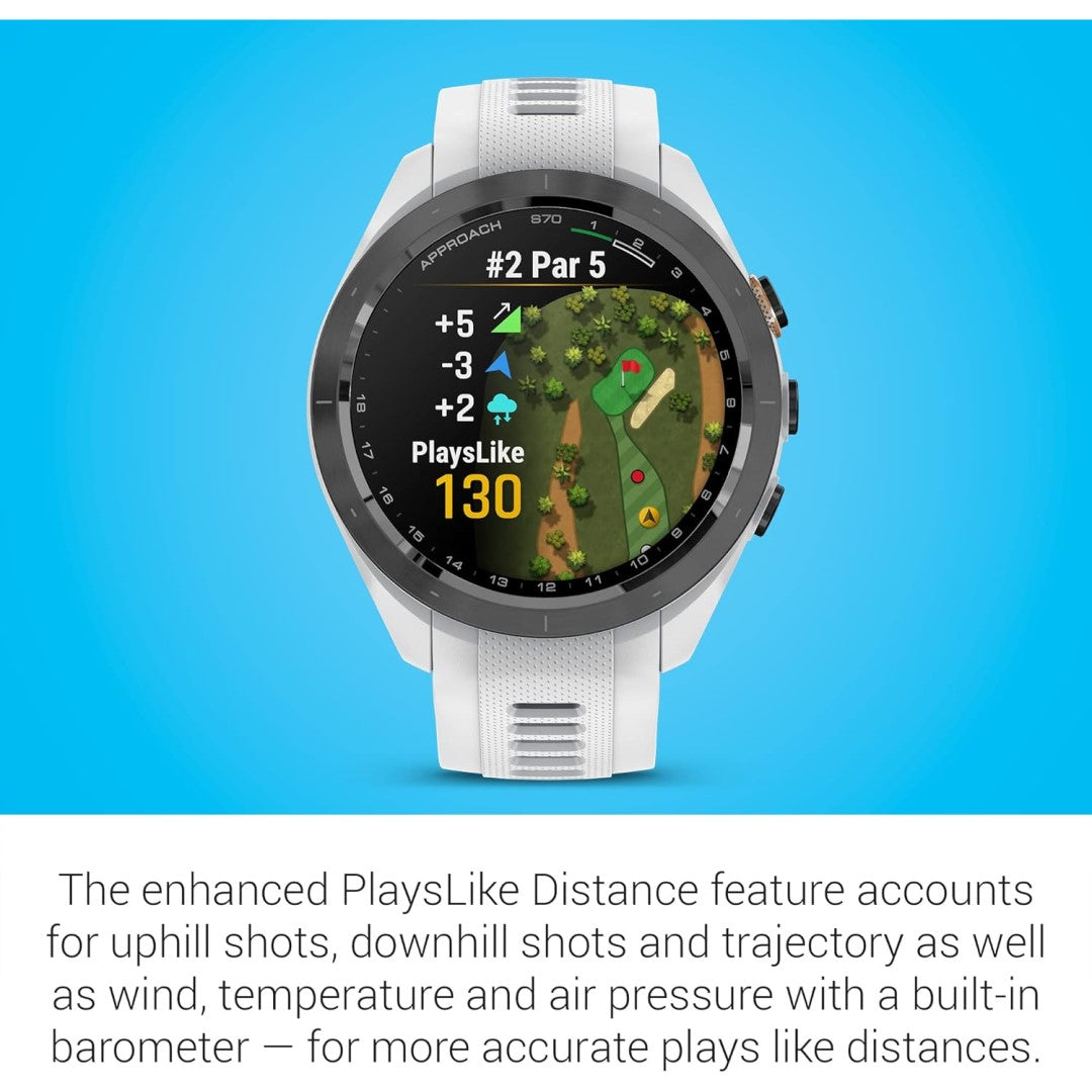 Approach S70 42 mm - Black Ceramic Bezel with White Silicone Band