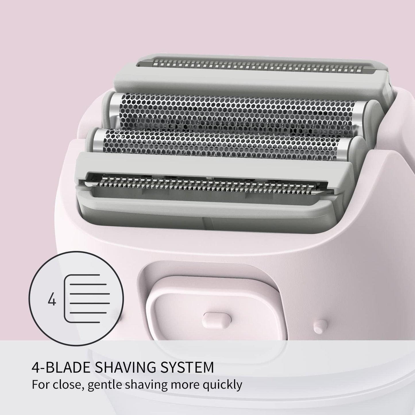 Panasonic ESWL80 Wet/Dry Electric Shaver for Women, Pink