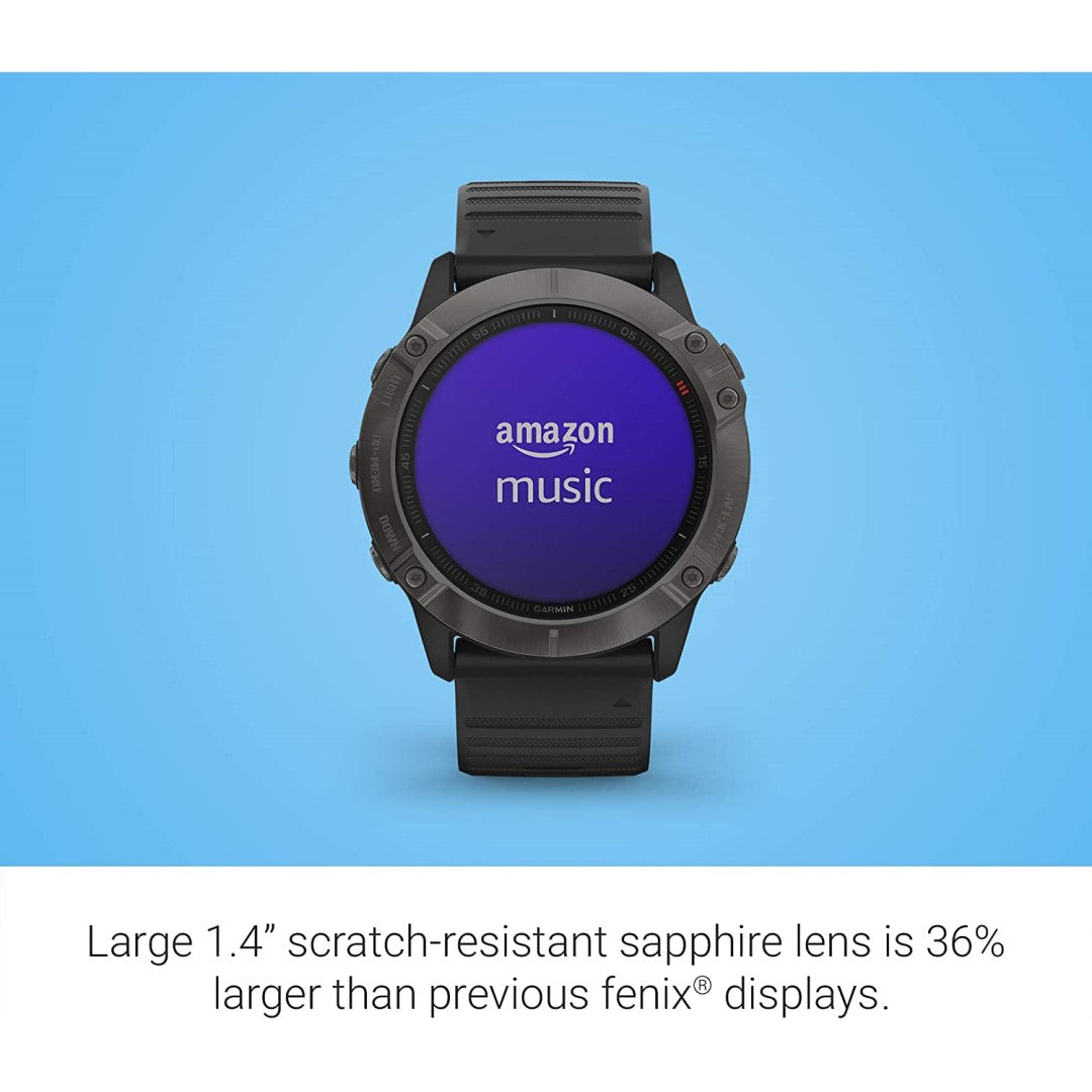 Fenix 6X Sapphire Edition - Carbon Gray DLC