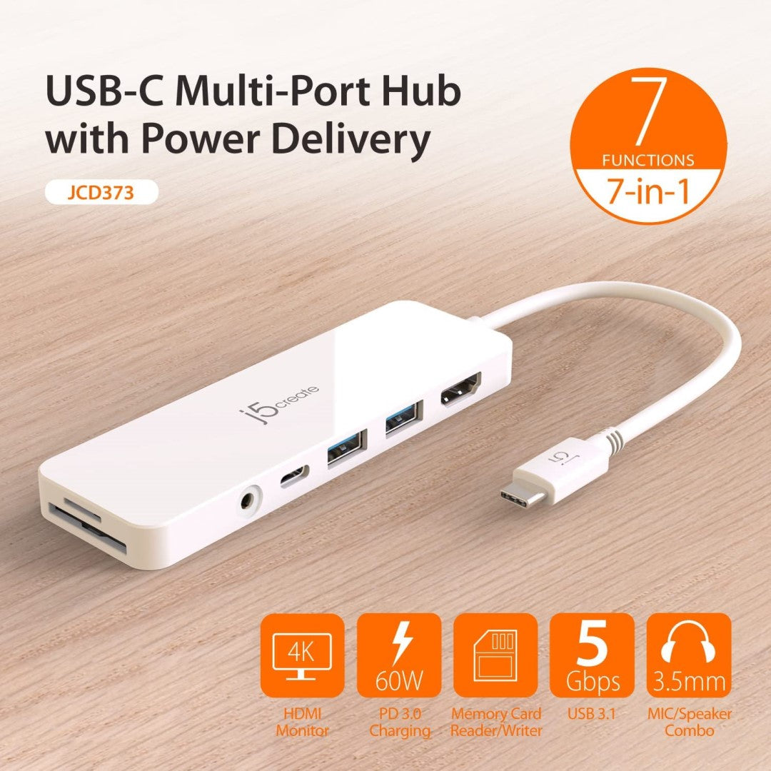USB-C® Multi-Port Hub with Power Delivery