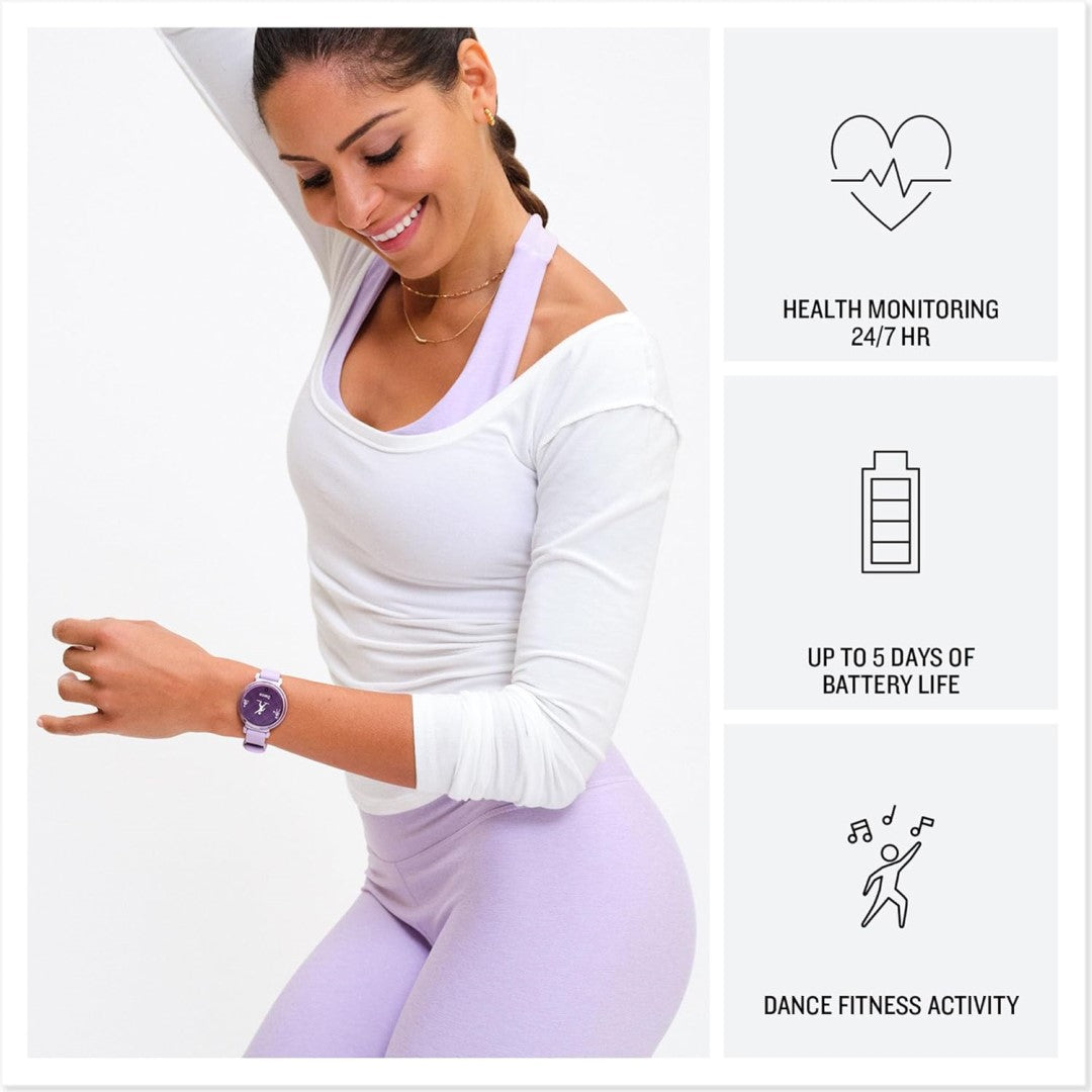 Lily 2 - Metallic Lilac with Lilac Silicone Band