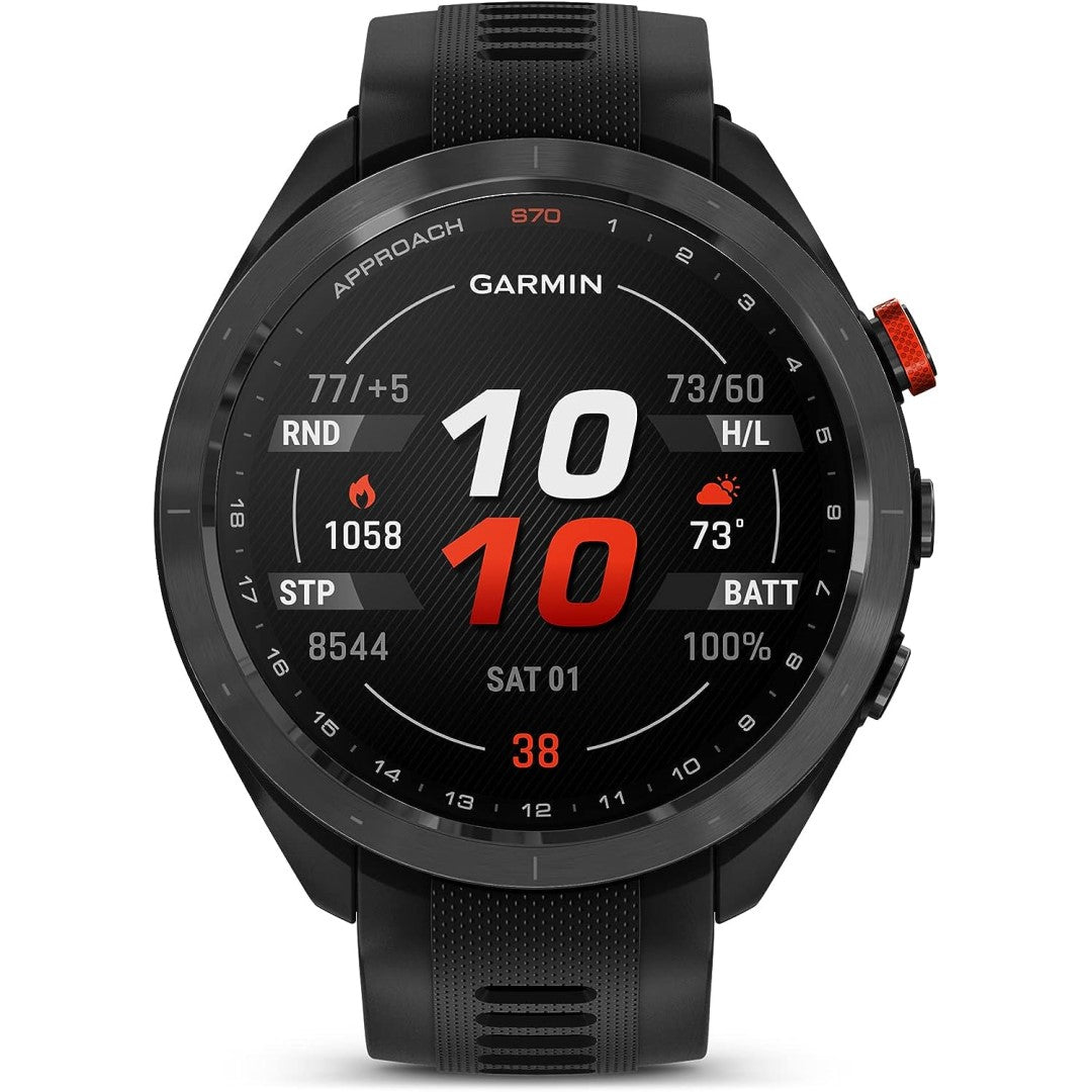 Approach S70 47 mm - Black Ceramic Bezel with Black Silicone Band
