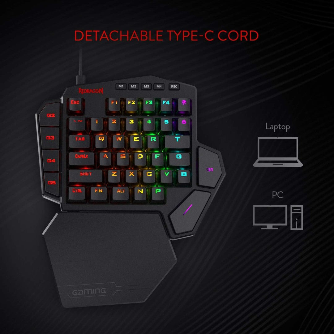 K585 DITI One-Handed RGB Mechanical Gaming Keyboard Blue switch