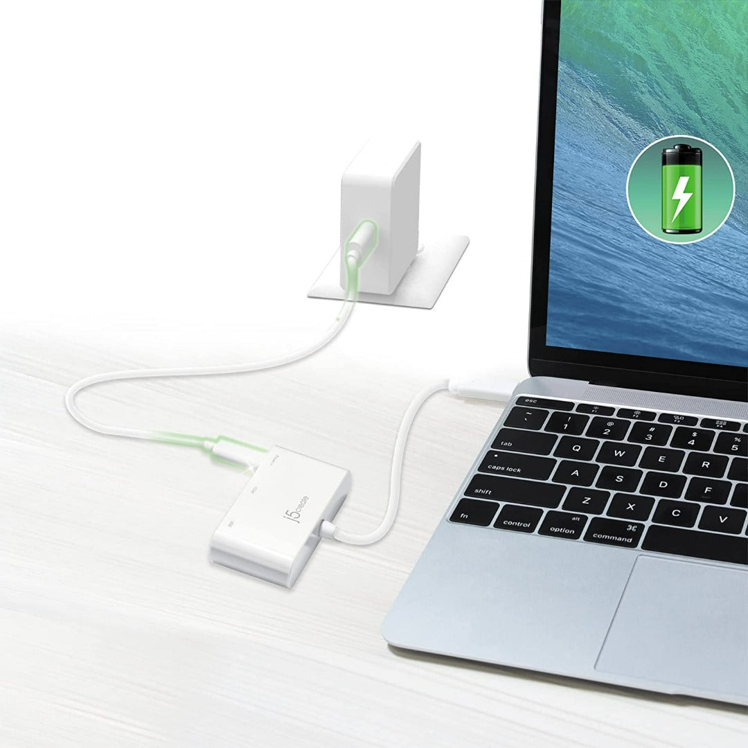 USB-C® to HDMI™ & USB™ 3.0 with Power Delivery