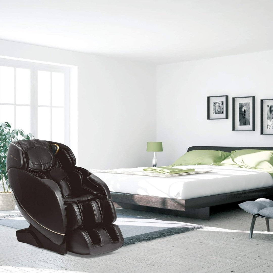 Jin 2.0 Deluxe Heated SL Track Zero Wall Massage Chair - Black Open Box Never Used