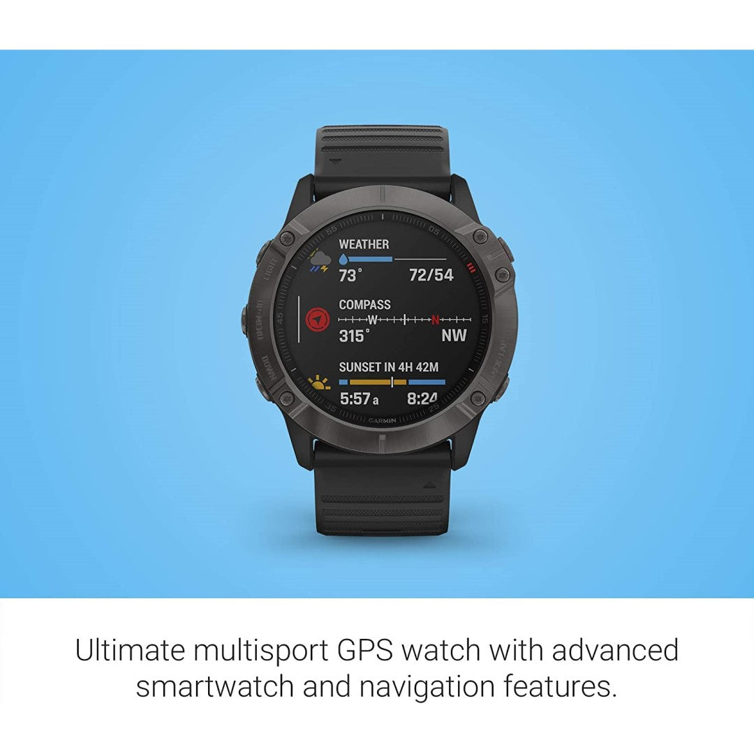 Fenix 6X Sapphire Edition - Carbon Gray DLC
