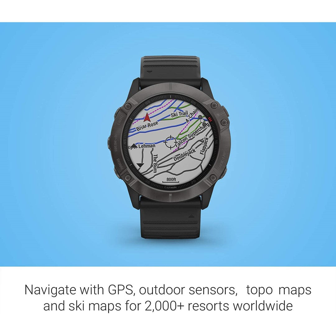 Fenix 6X Sapphire Edition - Carbon Gray DLC