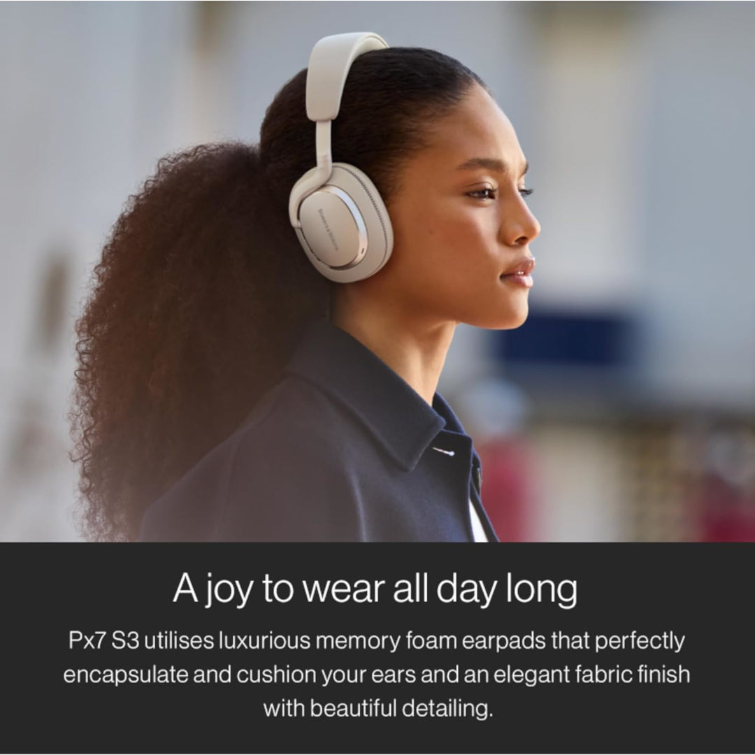 Bowers & Wilkins Px7 S3 Over-Ear Headphones, High-Resolution Sound, Comfortable Fit, Bluetooth, Active Noise Cancelling & Transparency Mode, 30-Hour Playtime, Quick Charge Support - Anthracite Black